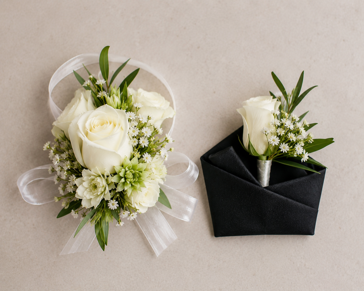 Grad Corsage & Pocket Boutonniere Combo